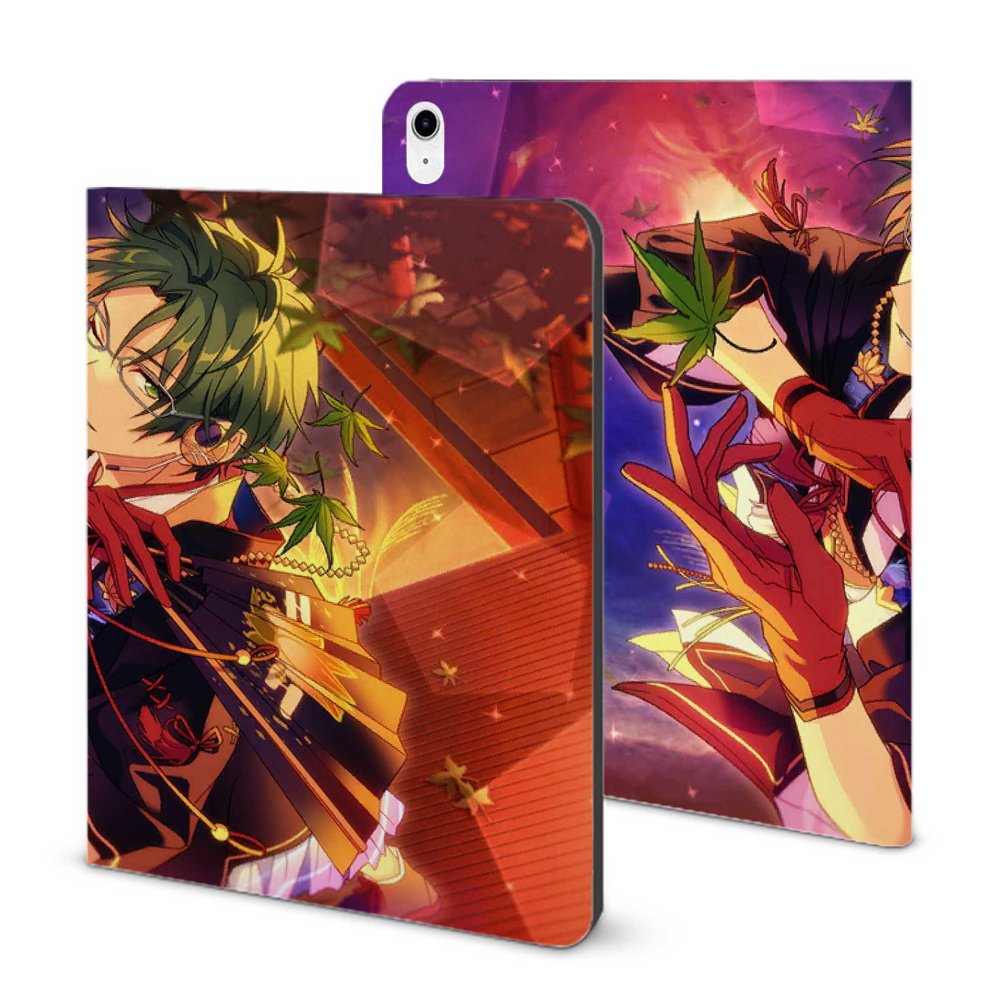 （画像用） あんさんぶるスターズ! Ensemble Stars IPad ケース ブック型 PUレザー TPU 耐衝撃 軽量 薄型 ペン収納なし 全面保護 IPad 各モデル対応